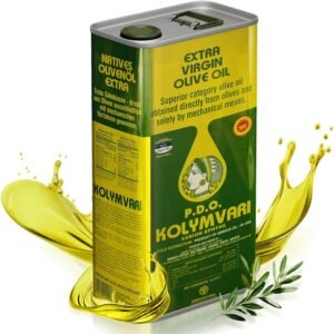 Kolymvari P.D.O. Premium Olivenöl – 5L Kanister – Extra Nativ aus Kreta | 100% Koroneiki Oliven | Kaltextraktion & Handernte | Nährstoffreich und naturrein | Höchste Qualität mit niedrigem Säuregehalt für Gesundheit und Geschmack